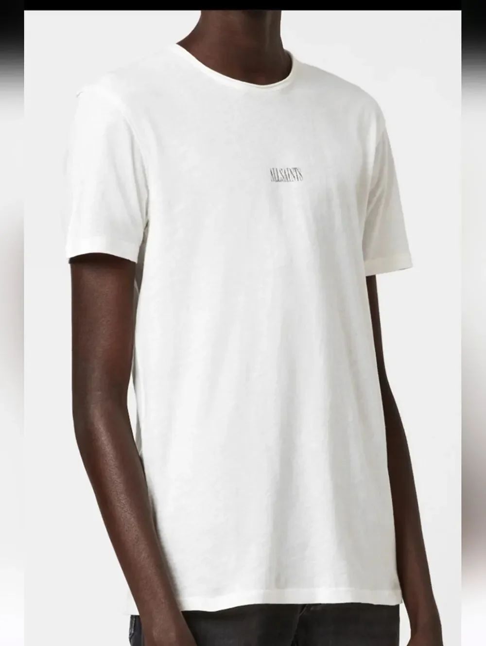 All Saints White Logo T Shirt Sz XL